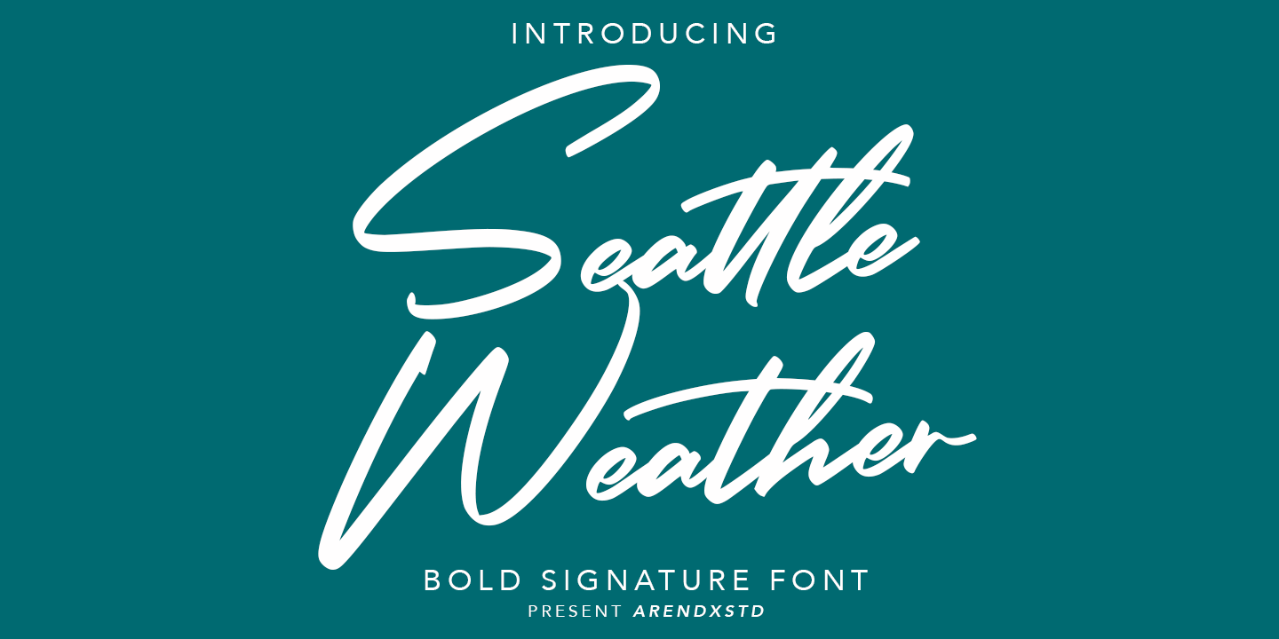 Beispiel einer Seattle Weather-Schriftart #1